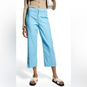 Frank + Eileen Kinsale Cotton Flax Cropped Loose Trousers